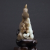 俄罗斯天然山料和田白玉摆件-红掌柜