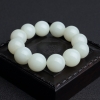 俄罗斯19mm和田白玉手串 - 红掌柜