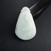 俄料天然山料俏色和田玉观音吊坠-红掌柜