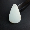 俄料天然俏色和田玉观音吊坠-红掌柜