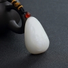 天然山料和田白玉蝶恋花吊坠-红掌柜