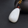 俄罗斯山料和田白玉蝶恋花吊坠-红掌柜