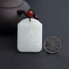 俄罗斯山料和田白玉吊坠-红掌柜