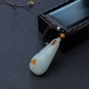 山料俏色和田玉竹节吊坠-红掌柜