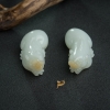 山料和田白玉貔貅吊坠（两件）-红掌柜
