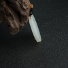 天然和田白玉富贵长命锁吊坠-红掌柜