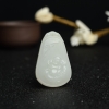 天然山料和田白玉福在眼前吊坠-红掌柜