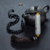 天然俄罗斯和田白玉毛衣链-红掌柜