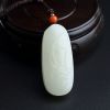 和田玉籽料兰花吊坠-红掌柜