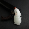 俄料天然和田玉龙头吊坠 - 红掌柜