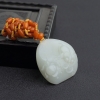 俄罗斯籽料青白玉连年有余吊坠-红掌柜