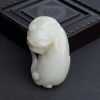 新疆天然籽料和田白玉貔貅手把件 - 红掌柜