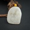 新疆和田白玉籽料观音吊坠-红掌柜