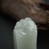 和田玉籽料貔貅印章吊坠-红掌柜