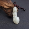 新疆天然籽料和田青白玉美女吊坠 - 红掌柜