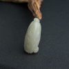 新疆和田青白玉籽料白菜吊坠-红掌柜