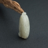 新疆天然和田青白玉白菜吊坠-红掌柜