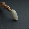 新疆天然和田青白玉籽料吊坠-红掌柜