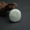 籽料和田玉青白玉童子击鼓吊坠-红掌柜