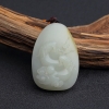 新疆籽料和田青白玉洋洋得意吊坠-红掌柜