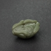 俄罗斯天然和田青玉貔貅手把件-红掌柜