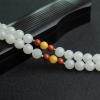 9mm籽料和田白玉佛珠-红掌柜