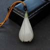 俄料山料青白玉玉兰花吊坠-红掌柜