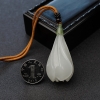 天然青白玉玉兰花吊坠-红掌柜