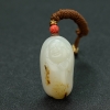 新疆和田白玉籽料福在眼前吊坠 - 红掌柜