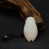 新疆天然籽料和田白玉一鸣惊人吊坠 - 红掌柜