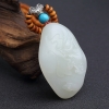 天然籽料和田白玉龙吊坠-红掌柜