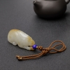 新疆和田玉籽料灵兔献瑞吊坠-红掌柜