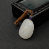 天然和田白玉籽料一品清廉吊坠-红掌柜