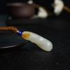 天然籽料俏色和田玉福瓜吊坠-红掌柜
