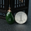 天然和田碧玉随形挂坠-红掌柜