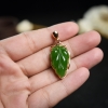 和田碧玉叶子吊坠-红掌柜