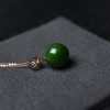 金镶15.5mm山料和田碧玉圆珠项链-红掌柜