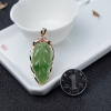 和田碧玉叶子吊坠-红掌柜