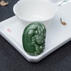 俄料天然山料和田碧玉貔貅吊坠-红掌柜