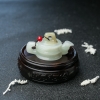 山料和田玉茶壶摆件-红掌柜