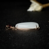 青海山料和田白玉水滴吊坠-红掌柜