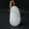 籽料和田白玉弥勒佛吊坠-红掌柜