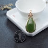 和田碧玉水滴吊坠-红掌柜