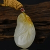 新疆天然籽料俏色和田玉节节高升吊坠-红掌柜