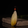 新疆籽料和田白玉玉兰花吊坠-红掌柜