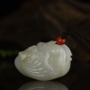 籽料和田白玉我如意吊坠-红掌柜