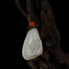 天然籽料和田白玉凤凰于天吊坠-红掌柜