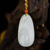 新疆天然籽料和田白玉佛引福来吊坠-红掌柜
