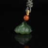 俄料天然山料和田玉莲蓬吊坠-红掌柜
