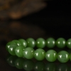 俄料天然山料和田碧玉圆珠项链-红掌柜